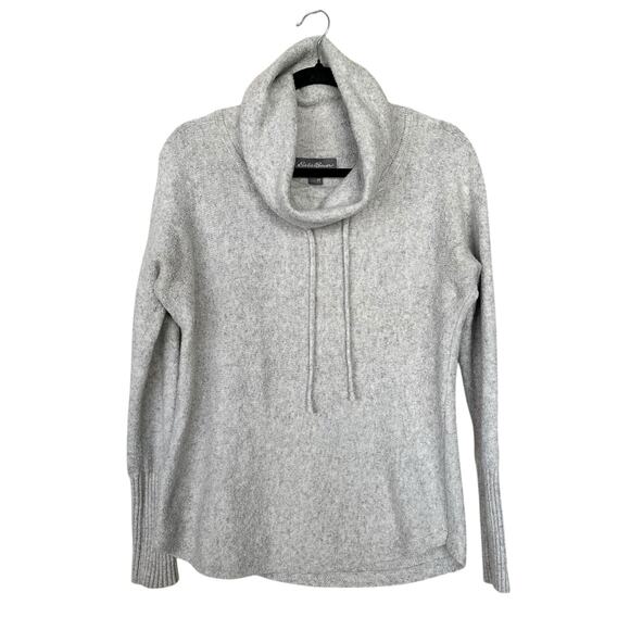 Eddie Bauer Sleepwear Soft Terry Gray Mockneck Sweater Loungewear Top Size XS - Picture 3 of 8